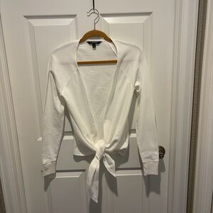 Lauren Ralph Lauren white Tie-Front Cardigan